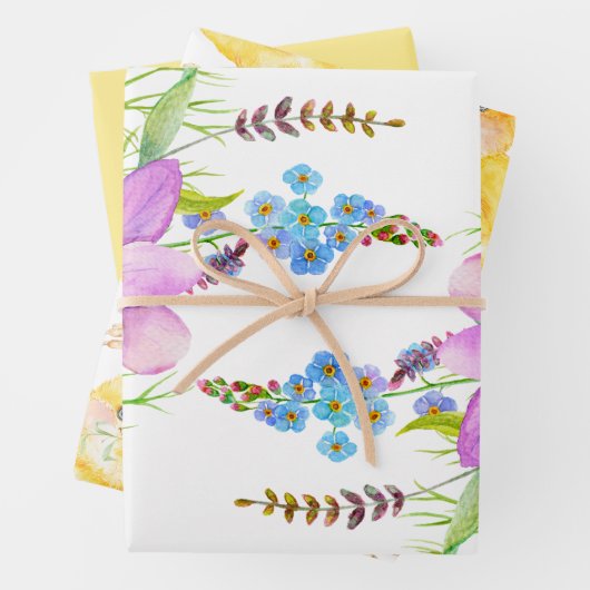 リトルシックフローラベビーシャワー ラッピングペーパーシート (インサイチュ)