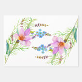 リトルシックフローラベビーシャワー ラッピングペーパーシート (正面)