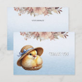 リトルシックブルーリボンサンキューカード サンキューカード (正面/裏面)