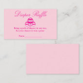 リトルシック復活祭の赤ちゃんシャワーおむつラッフル エンクロージャーカード (正面/裏面)