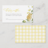 リトルシック赤ちゃんシャワーおむつラッフルカード プレイスカード (正面/裏面)