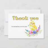 リトルシック赤ちゃんシャワーサンキューカード カード (正面)