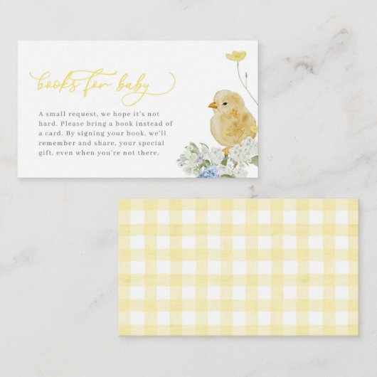 リトルシック赤ちゃんシャワーブックベビーカード プレイスカード (正面/裏面)