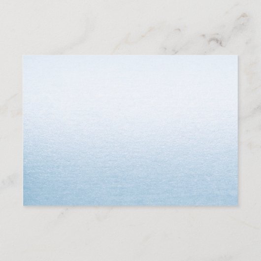 リトルシック青いリボン赤ちゃんシャワー エンクロージャーカード (裏面)