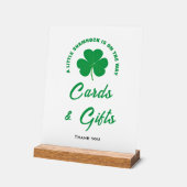 リトルシャムロックおもしろい赤ちゃんシャワーカード&ギフトサイン アクリルサイン (傾斜)