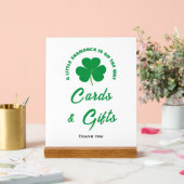 リトルシャムロックおもしろい赤ちゃんシャワーカード&ギフトサイン アクリルサイン (ウェディング)