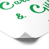 リトルシャムロックおもしろい赤ちゃんシャワーカード&ギフトサイン ポスター (角)