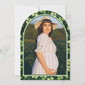 リトルシャムロックグリーンボウアーチベイビーシャワー 招待状 (裏面)