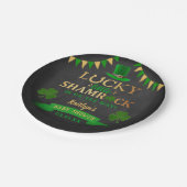 リトルシャムロックセントパトリックの日の赤ちゃんシャワー ペーパープレート (アングル)