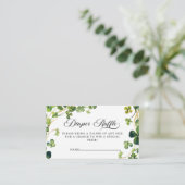 リトルシャムロックベビーシャワーおむつラッフル エンクロージャーカード (スタンド正面)