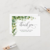 リトルシャムロック春ブライダルシャワーサンキューユー カード (正面/裏面インサイチュ)