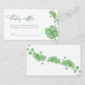 リトルシャムロック赤ちゃんシャワーおむつラッフルカード 名刺 (正面/裏面)