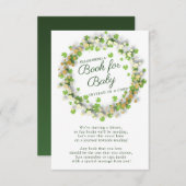 リトルシャムロック赤ちゃんシャワーベビーカード エンクロージャーカード (正面/裏面)