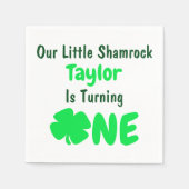 リトルシャムロック1歳の誕生日 スタンダードカクテルナプキン (正面)