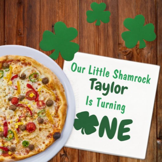 リトルシャムロック1歳の誕生日 スタンダードカクテルナプキン