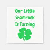 リトルシャムロック1歳の誕生日 スタンダードカクテルナプキン (正面)