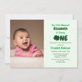 リトルシャムロック1歳の誕生日 招待状 (正面)