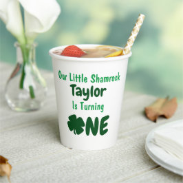 リトルシャムロック1歳の誕生日 紙コップ