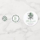 リトルシャムロックSt patricksベビーシャワー背景 コンフェッティ (正面)