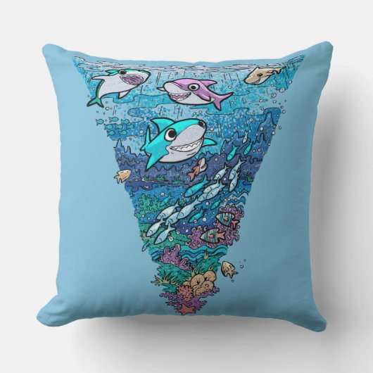 リトルシャークドードル クッション (正面)