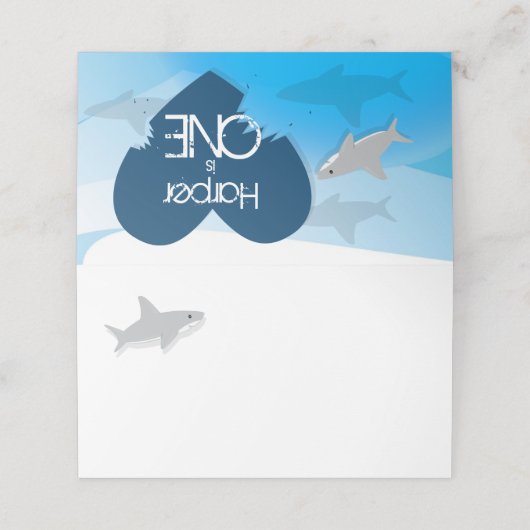 リトルシャークファースト誕生日|座席表 プレイスカード (外部開封)