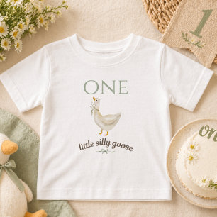リトルシリーグースONEセージグリーン誕生日 ベビーTシャツ