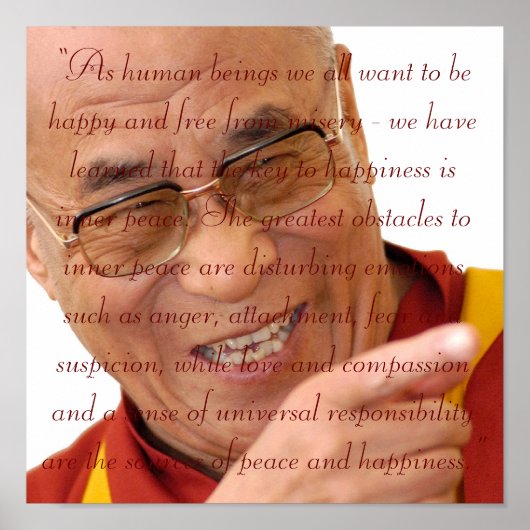 リトルシーズアートHHダライラマ引用文2 ポスター (正面)