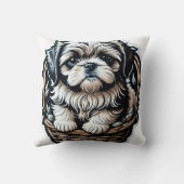 リトルシーズー(犬)ツ装飾用クッション クッション (裏面)