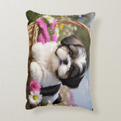 リトルシーズー(犬)子犬かご花 アクセントクッション (裏面(縦))