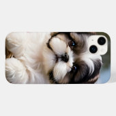リトルシーズー(犬)子犬かご花 Case-Mate iPhoneケース (裏面 (横))