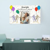 リトルジェミニ1st誕生日金ゴールドフレーク&バルーン 横断幕 (トレードショー)