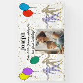 リトルジェミニ1st誕生日金ゴールドフレーク&バルーン 横断幕 (縦)