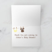 リトルジェントラン男の赤ちゃんシャワーありがとう サンキューカード (内部)