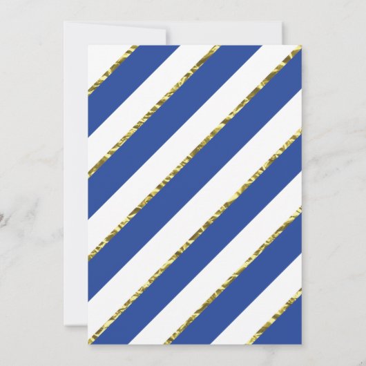 リトルジェントンベビーシャワー招待状フェイク金ゴールド 招待状 (裏面)