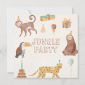 リトルジャングルアニマルズ誕生日 サンキューカード (裏面)