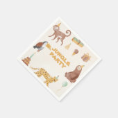 リトルジャングルアニマルズ誕生日 スタンダードカクテルナプキン (角)