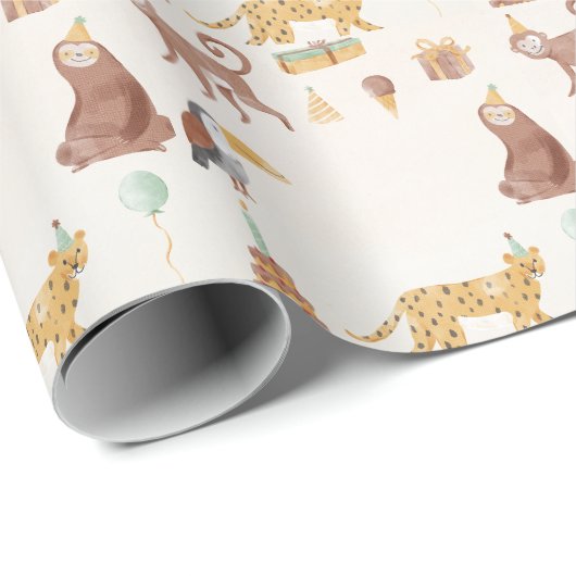 リトルジャングルアニマルズ誕生日 ラッピングペーパー (ロールコーナー)