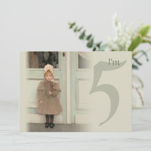 リトルジャンヌCC0161ファインアート誕生日パーティー 招待状 (スタンド正面)