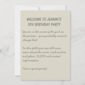 リトルジャンヌCC0161ファインアート誕生日パーティー 招待状 (裏面)