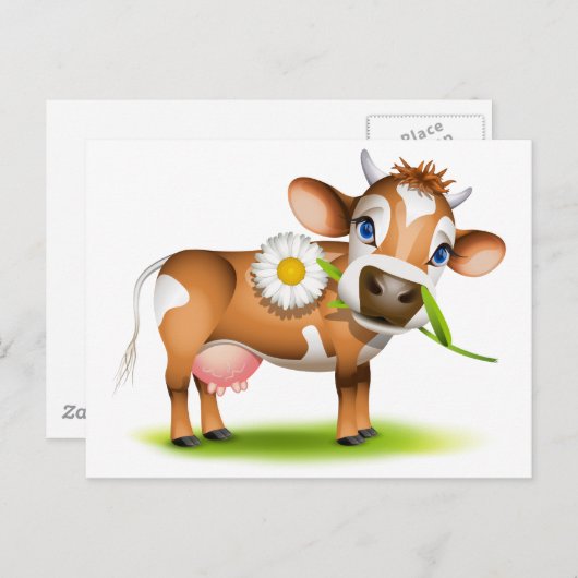 リトルジャージー食べカウズデイジー ポストカード (正面/裏面)