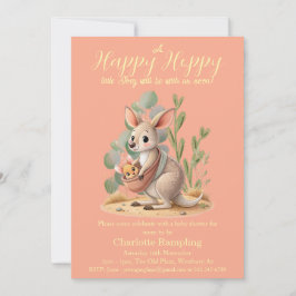 リトルジョー・ピーチベイビーシャワー招待状 招待状