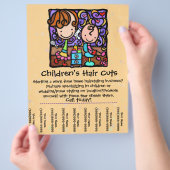 リトルジリーカット&スタイルの子供の髪！タン チラシ (手)