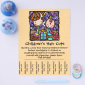 リトルジリーカット&スタイルの子供の髪！タン チラシ (シングル)