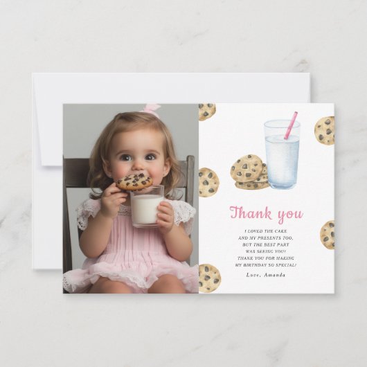 リトルスイートコーキーちゃんの誕生日パーティーありがとう サンキューカード (正面)