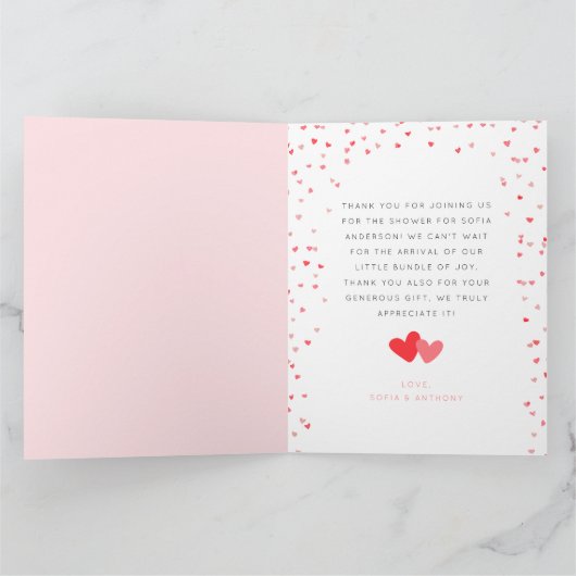 リトルスイートハート折り畳みサンキューカード サンキューカード (内部)