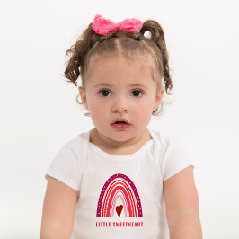 リトルスイートハート ボホ レインボー バレンタイン ベビーボディスーツ