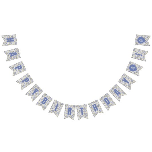 リトルスイートピーフローラハッピーバースデー バンティングフラッグ (全)