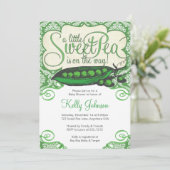 リトルスイートピーベビーシャワー招待状 招待状 (スタンド正面)