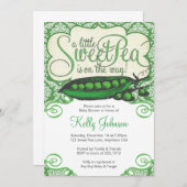 リトルスイートピーベビーシャワー招待状 招待状 (正面/裏面)