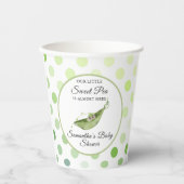 リトルスイートピー水玉模様ベビーシャワー紙カップ 紙コップ (正面)